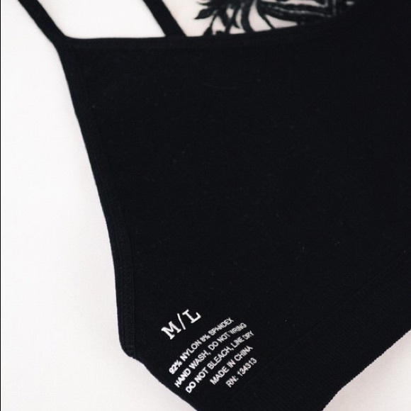 ❗️CLOSING SALE❗️Black TattooMesh RacerbackBralette - Picture 4 of 6